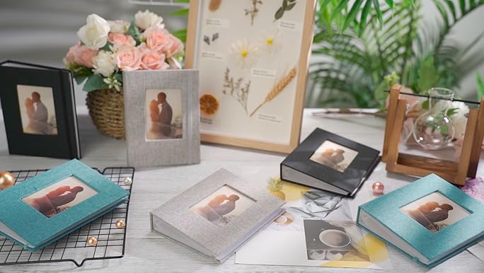 Amazon.com: 6 Pcs Small Photo Album 4 x 6, Linen Cover with